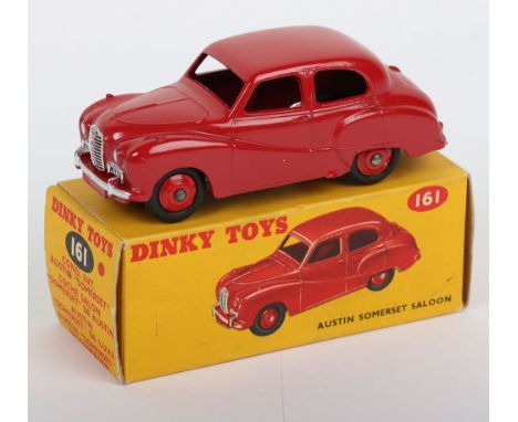 Dinky Toys 161 Austin Somerset Saloon Car, red body and wheel hubs, model is  in near mint original condition, correct colour