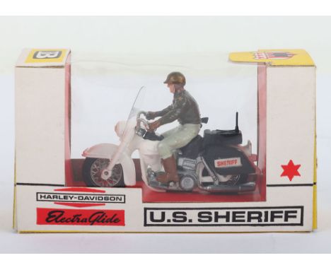 Britains 9692 U.S. Sheriff on Harley Davidson Electa Glide, complete with leaflet, in 1st issue box, in mint boxed original c