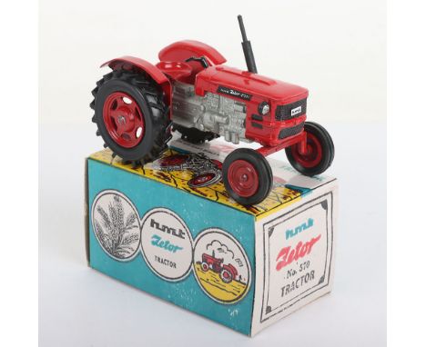 Maxwell India 570 HNT Zetor Tractor, large scale,  red/silver body, jewelled front lights in near mint boxed original conditi