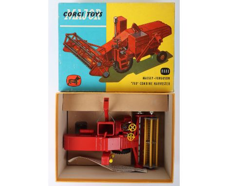 Corgi Major Toys 1111 Massey-Ferguson “780” Combine Harvester, 1st issue, with yellow metal tines (no metal fatigue), red bod