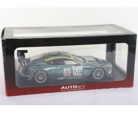 AutoArt Aston Martin DBR9 24 hrs Le Mans 1/18 scale model Car, 2005 #59, in mint boxed condition, ref no 80507.