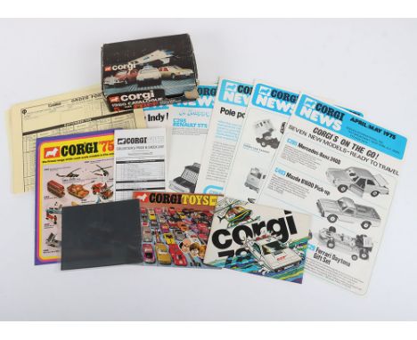 A Quantity of Corgi Toys Catalogues & Leaflets, including: 1971-48 page catalogue, 1975 three fold leaflet, Belgium 1978-48 p