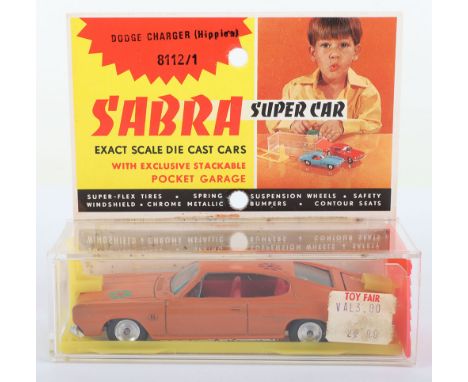 Five Boxed Sabra (Israel) 1/43 scale USA Cars, super Car 8112/1 Dodge Charger (Hippies) orange body, red interior, flower dec