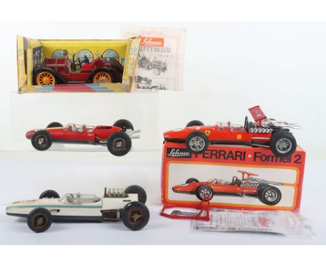 Schuco 1073 Ferrari Formula 2 Racing Car 1968 type, tinplate/ plastic model scale 1:16, with key, in full working excellent c