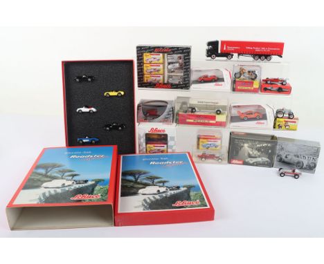 A Quantity of Schuco Piccolo models, including:set 519460 Roadster Legends, set 01196 Mercedes Silberpfeile, Formel 3, set 05