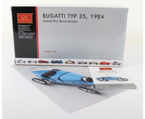 CMC 1:18 scale Model M-063 Bugatti TYP 35,1954 in mint  boxed sealed condition, with information card and CMC leaflet.