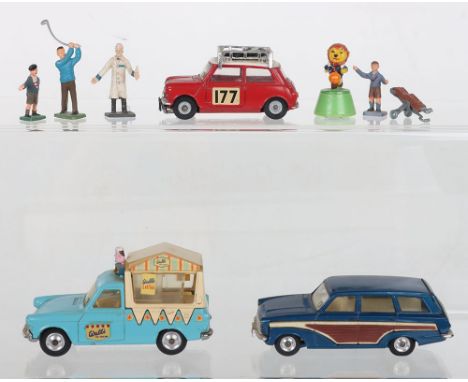 Corgi Toys 339 Monte Carlo 1967 Winner B.M.C Mini Cooper S- red body, white roof, red interior, , cast wheel hubs ,440 Ford C