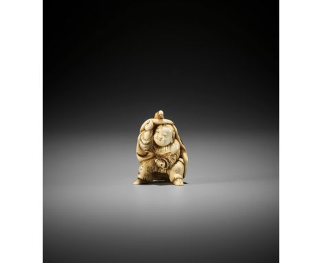 ICHIYUSAI: AN IVORY NETSUKE OF ENSHI By Ichiyusai Naoharu/Naomitsu, signed Ichiyusai 一遊齋Japan, Edo (Tokyo), c. 1830-1850, Edo