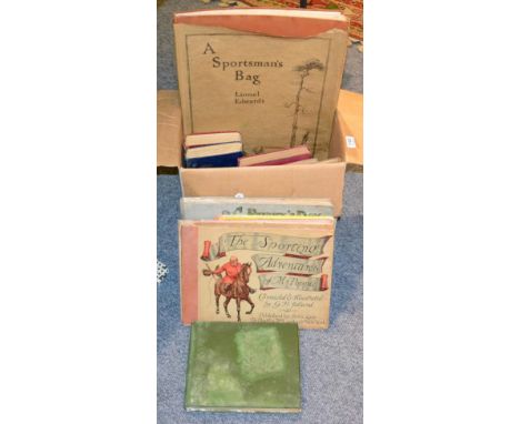 A collection of hunting books including:Edwards, Lionel, A Sportsman's Bag. Country Life, [1926]. Folio, original boards with
