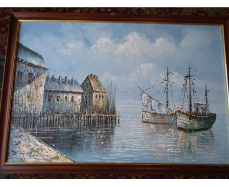 A seascape oil painting