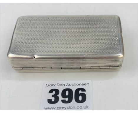 Silver snuff box (1835) 3” x 1.5”, w: 2.2 ozt