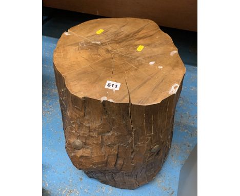 Tree trunk stool, 15”diameter x 15.5”h
