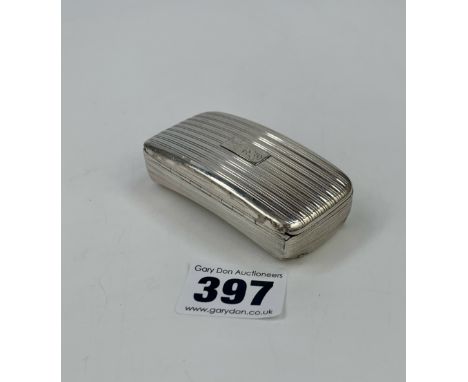 Silver snuff box (1801) 3” x 1.5”, w: 2.1 ozt
