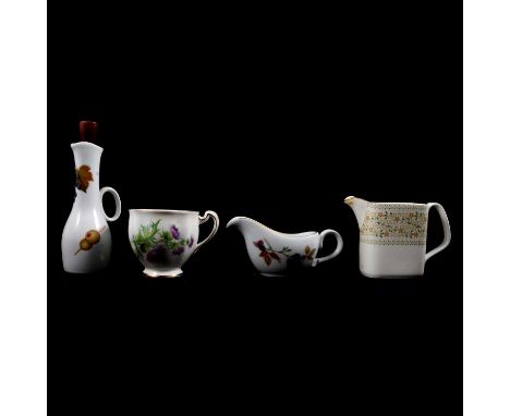 Royal Worcester Evesham part dinner service, comprising lidded tureens, bowls, flan dishes, ramekins, gravy boat and saucer, 