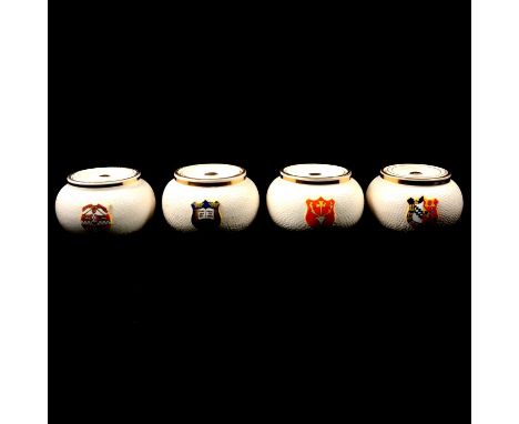 Thirteen St Martin's Varsity Bitter Marmalade stoneware jars, each with an applied heraldic shield, to include University of 