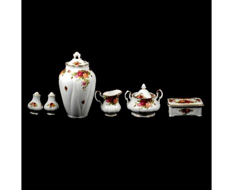 A Royal Albert Old Country Roses part dinner and tea service, comprising dinner plates, side plates, bowls, serving dishes, l