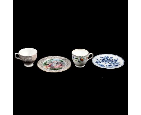 Two boxes of ceramic tea and dinner wares, including Royal Albert Old Country Rose teaware, Crown Ducal tureens and covers, a