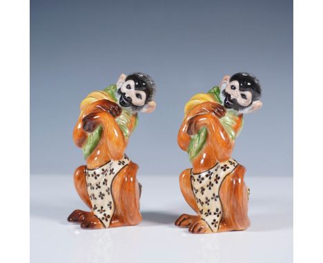 Vibrantly handpainted porcelain salt and pepper shakers designed by Lynn Chase and produced by Hollohaza Porcelain of Hungary