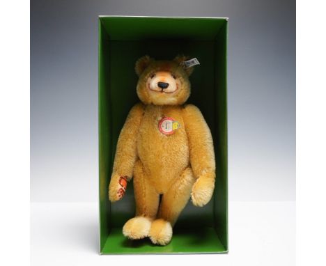A limited edition Steiff Dicky 1930 replica teddy bear, created to celebrate the historic 1930 design. This mohair bear featu