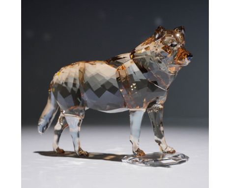 Swarovski crystal figurine depicting the Grey Wolf. Released as part of the SCS 2019 collection and available exclusively to 