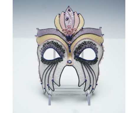 A dazzling creation from Lladro's Caprichos collection, this porcelain mask titled Fire Dancer Mask No. 6 (Item 01001640) sho