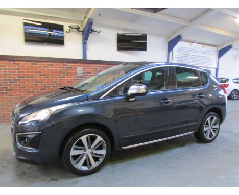 Make &amp; Model: Peugeot 3008 Allure HDIDate of Reg: FV14 JYOColour: Bluecc: 1560MoT: 31-07-2021Fuel Type: DIESELMileage: 84