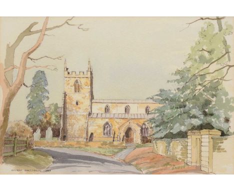 Chris Bent,Victorian greenhouse and Tractor wheel, a pair,watercolours, signed,21x30cm,and George Whittaker, Skeffington chur