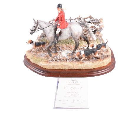 Border Fine Arts, 'Boxing Day Meet', model No. B0876 by Anne Wall, limited edition 568/950, on wood base, width 34cm, certifi