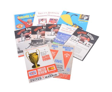 Approximately three-hundred and fifty 'United Review' Manchester United football programmes, including 19th of February 1957 