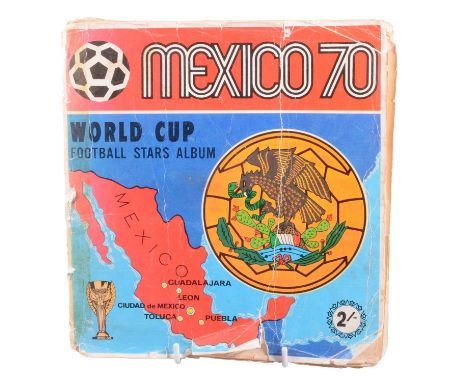 A World Cup Mexico 1970 Panini football sticker album, distributed by Thorpe &amp; Porter, complete but in poor condition.Con