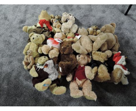 A large collection of modern Teddy Bears including Steiff Cosy friends 022401, Giorgio Beverly Hills 2002 and 20th Anniversar