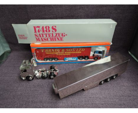 A Tekno 150 scale diecast Articulated Wagon, T Brady &amp; Son Ltd, boxed along with a NZG 1:50 scale Mercedes, undecorated, 