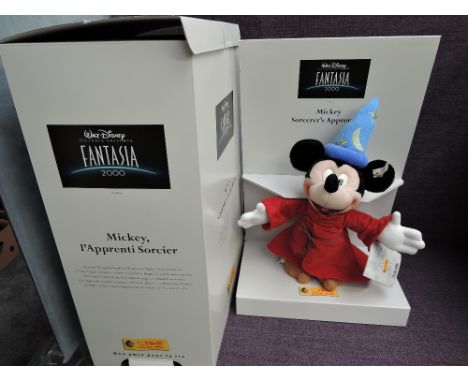 A modern Steiff limited edition Bear, Walt Disney Fantasia 2000, Mickey Sorcerer's Apprentice, white tag 651519, with certifi