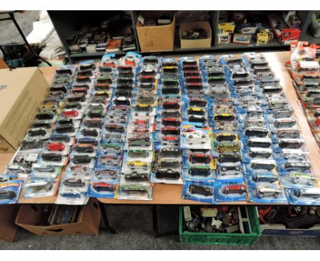 A collection of approx 150 modern Mattel Hotwheels diecasts including 2007, 2008 First Editions, Forza etc, all on window car