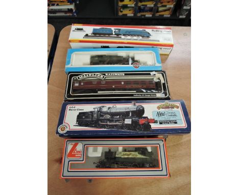 Five 00 gauge Loco's and Carriage, Hornby Rolling Road, Bachmann 4-6-0 Manor Class, Airfix Great Western Tank Loco, Lima GWR 