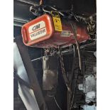 C/M valustar 1 ton electric hoist with pendent controls
