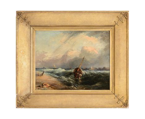 Manner of Joseph Mallord William TurnerThe incoming storm Oil on board 24 x 30cm (9¼ x 11¾ in.)Condition Report: A thick unev