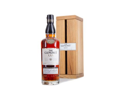 GLENLIVET XXV 25 YEAR OLDSingle malt.One of the very first distilleries in Scotland to be granted an official licence, after 