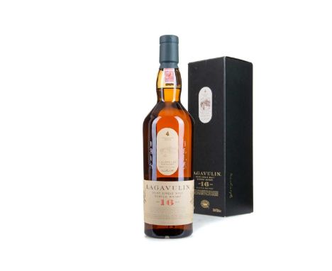 LAGAVULIN 16 YEAR OLDSingle malt.The Islay distillery of Lagavulin first gained notoriety in 1862 when it was acquired by the