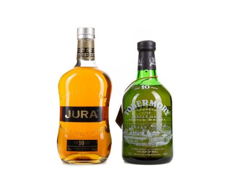 TOBERMORY 10 YEAR OLDSingle malt.40% ABV / 70clJURA 10 YEAR OLDSingle malt.With deer outnumbering people by around 25 to 1, i