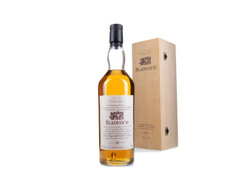 BLADNOCH 10 YEAR OLD FLORA & FAUNA - IN WOODEN BOXSingle malt.Bladnoch distillery, near Wigtown in Dumfries & Galloway, produ
