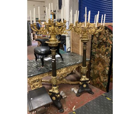 PAIR OF LARGE ORNATE CANDELABRA