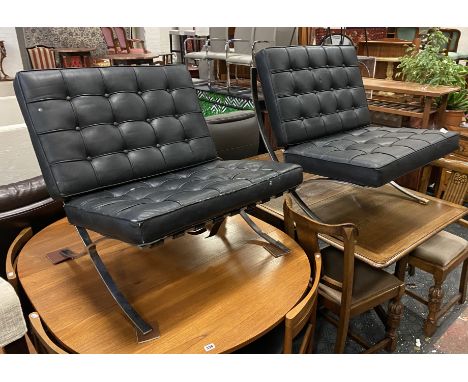 2 BARCELONA STYLE CHAIRS - ONE A/F