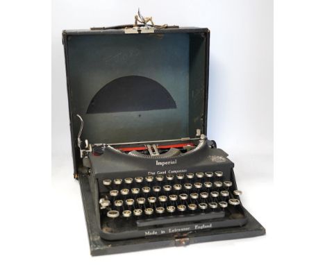 An Imperial portable typewriter, The Good Companion. Condition - poor to fair, some wear, minor damage and losses and surface