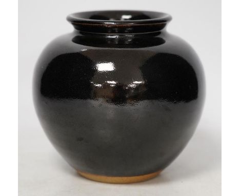 Ursula Mommens (1908-2010), a studio pottery glazed stoneware vase, stamped to foot rim, 14.5cm high. Condition - good