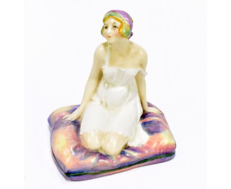 LESLIE HARRADINE FOR ROYAL DOULTON; a figure, HN1273 'Negligee', issued 1927, withdrawn by 1938, height 12cm.Footnote: For a 