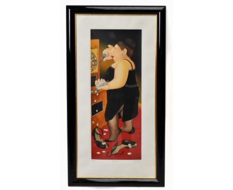 BERYL COOK (1926-2008); pencil signed limited edition print, 'Jackpot', signed, 283/300, 94 x 45cm, framed and glazed. (D)Add
