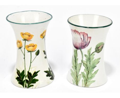 WEMYSS WARE; two weighted vases, one example painted with buttercups, impressed mark and signature, height 11.5cm (2).Additio