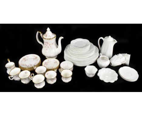 SHELLEY; a thirty-three piece part dinner and tea service, and a Royal Albert 'Victoria Rose' pattern twenty-one piece part c