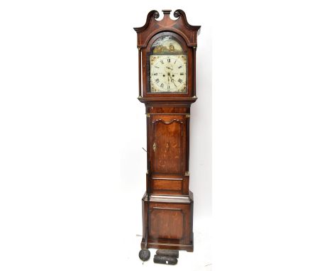 W. DRURY OF BANBURY; a 19th century mahogany cased longcase clock with painted dial with Arabic numerals, height 221cm.Additi